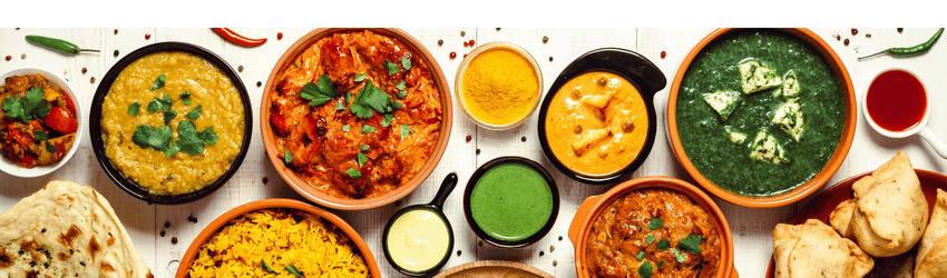 Indische Gerichte Banner