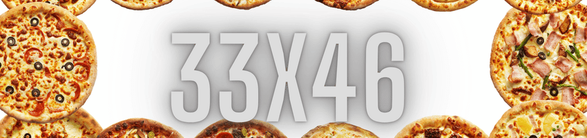 Pizza Familie, 33cm x 46cm Banner