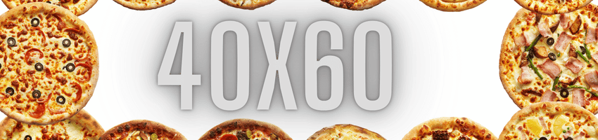 Pizza Familie, 60cm x 40cm Banner